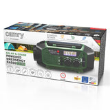 Camry CR 1919 Notfallradio mit Solar, Kurbel, Bluetooth, 4000 mAh Powerbank, Taschenlampe und Leselampe