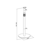 LogiLink Lautsprecherständer für SONOS ERA 100 & 300, höhenverstellbar, max. 5 kg, Weiß