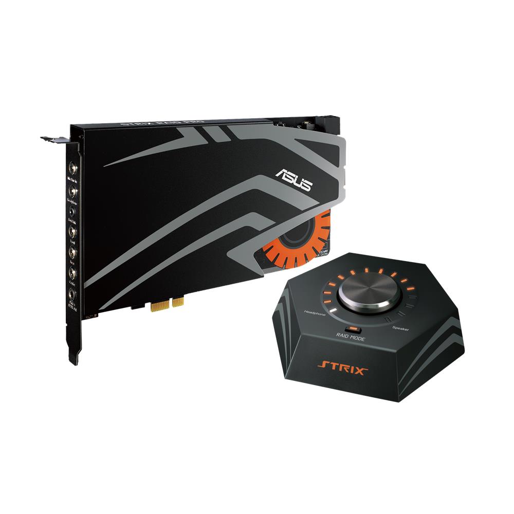 ASUS Strix Raid Pro interne Gaming Soundkarte PCI-Express, Kopfhörerverstärker 116db SNR Audio-Box