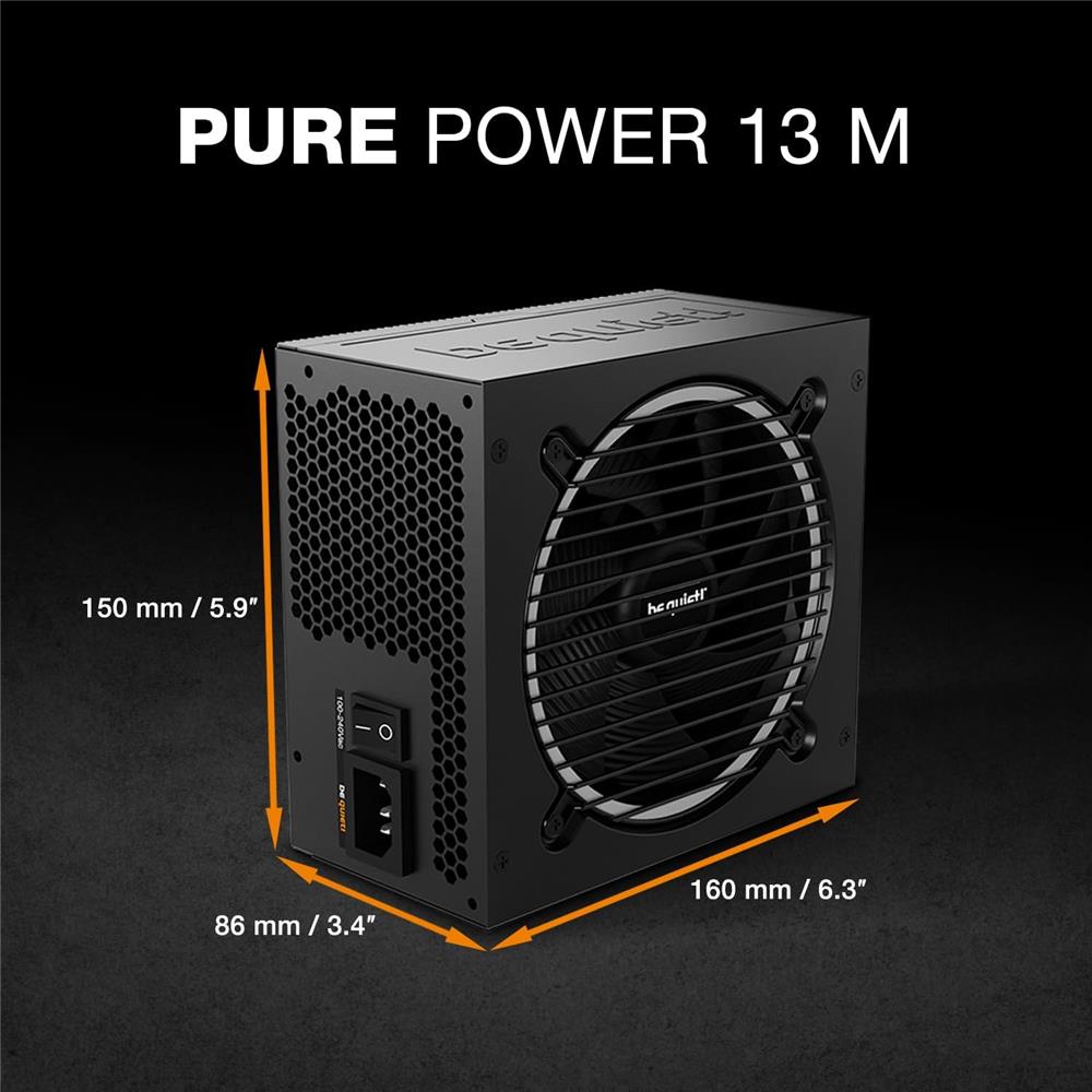 be quiet! PURE POWER 13 M 1200W Netzteil – ATX 3.1, PCIe 5.1, 80 PLUS Gold