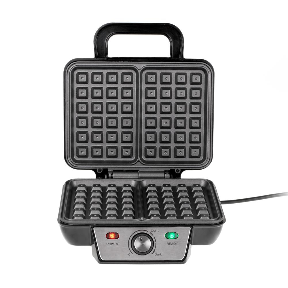 Camry CR 3046 Waffeleisen für 2 Waffeln 1600 Watt antihaftbeschichtet schwarz