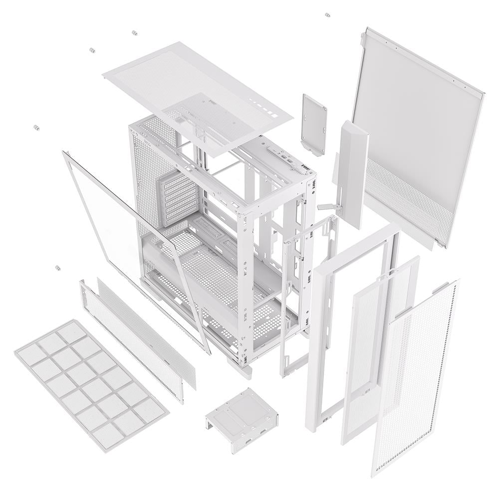 Silentware Air 2000 A-RGB White – Midi Tower mit Glas-Seitenfenster & 7 RGB-Lüftern für maximalen Airflow