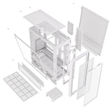 Silentware Air 2000 A-RGB White – Midi Tower mit Glas-Seitenfenster & 7 RGB-Lüftern für maximalen Airflow