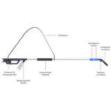 Nilfisk 128502121 Hochdruck Teleskoplanze Dachreiniger mit Schultergurt Gentle Düse