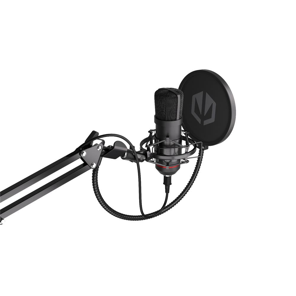 ENDORFY Solum USB Mikrofon Schwarz mit Anti Shock Montage und Gelenkarm