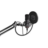 ENDORFY Solum USB Mikrofon Schwarz mit Anti Shock Montage und Gelenkarm