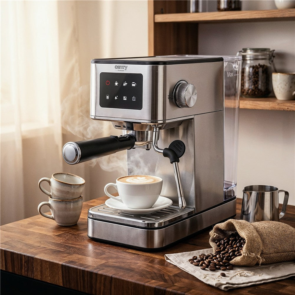 Camry CR 4389 7-in-1-Espressomaschine – Milchaufschäumer, 1,7-Liter-Wassertank