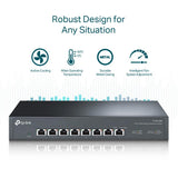 TP-Link TL-SX1008 8-Port 10G Multi-Gigabit Switch – Desktop/Rackmount, 160 Gbps, leiser Lüfter