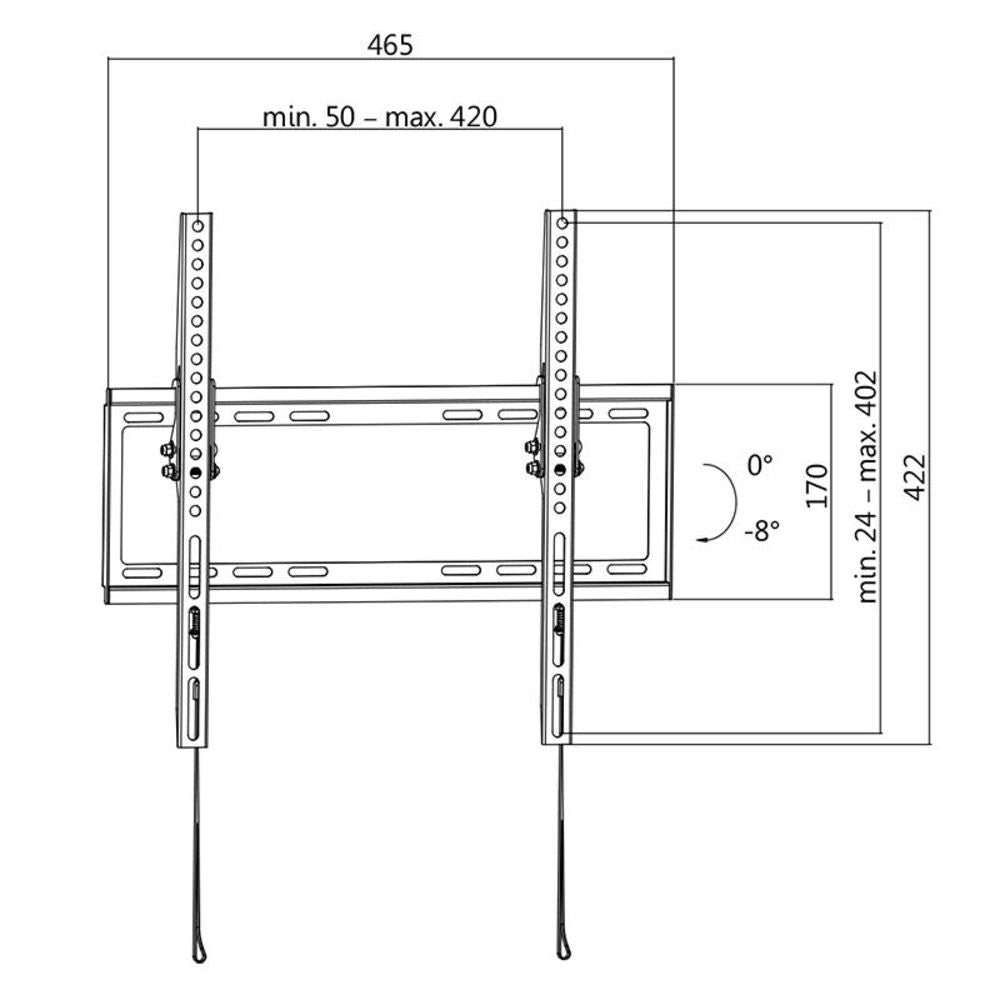 LogiLink TV-Wandhalterung für 32–55", neigbar, max. 35kg