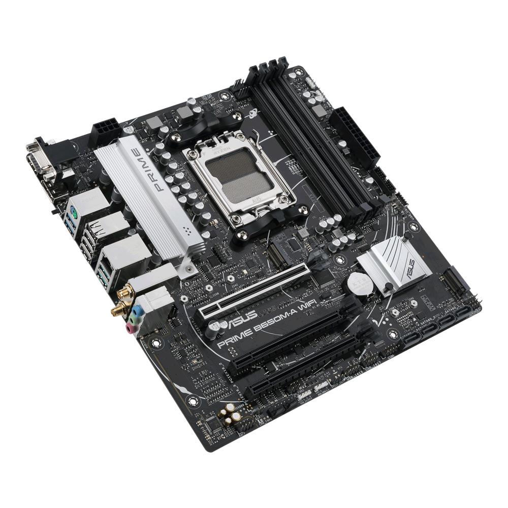 ASUS Prime B650M-A WIFI Gaming Mainboard Sockel AMD AM5 Ryzen 7000 micro-ATX DDR5 PCIe 5.0 WiFi 6