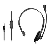 LogiLink Mono-Headset, 1x 3,5-mm-Klinkenstecker, Bügelmikrofon, Eco-Box, Schwarz