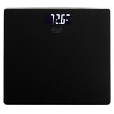 Adler AD 8194B Personenwaage Digital bis 180 kg, USB-C Akku Waage mit LCD Display, 100 g Genauigkeit, Glaswaage für Bad & Körpergewicht, Schwarz