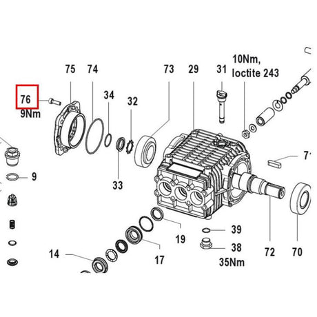 Nilfisk Original 31001184 Screw M8x18 Schraube