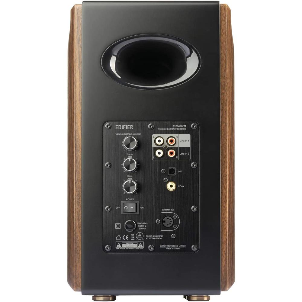 Edifier S2000MKIII Aktives 2.0 Regallautsprechersystem (130 Watt) mit Bluetooth, Holzfarben