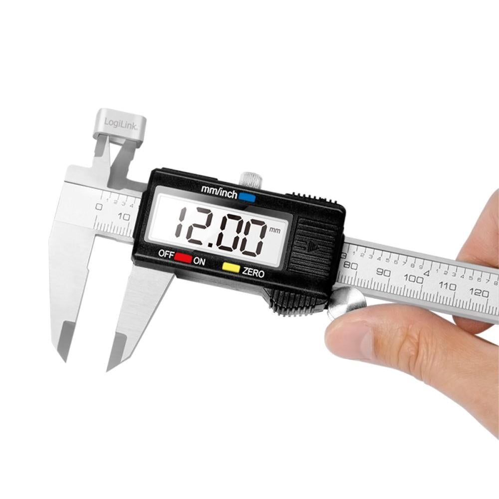 LogiLink Digitaler Messschieber mit LCD Display für Innen- und Außenbereich