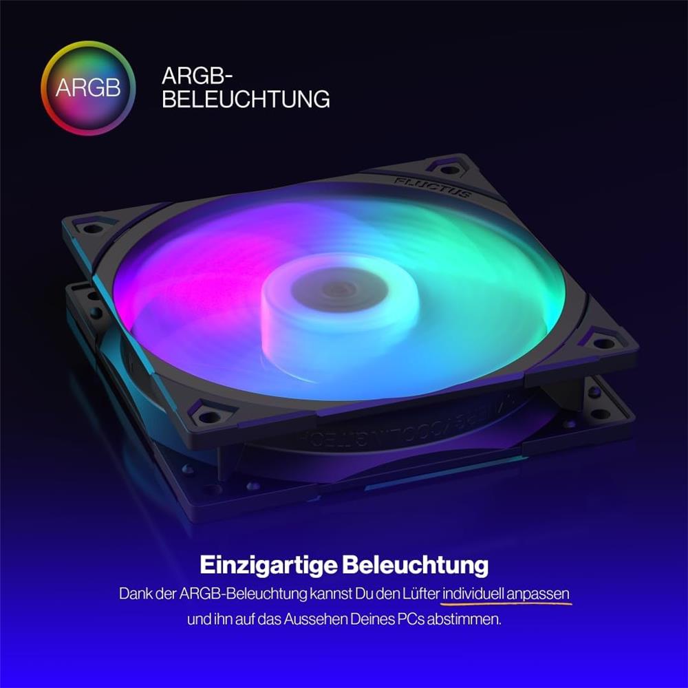 ENDORFY Fluctus 120 PWM ARGB PC-Gehäuselüfter, 120mm, Beleuchtet | EY4A002