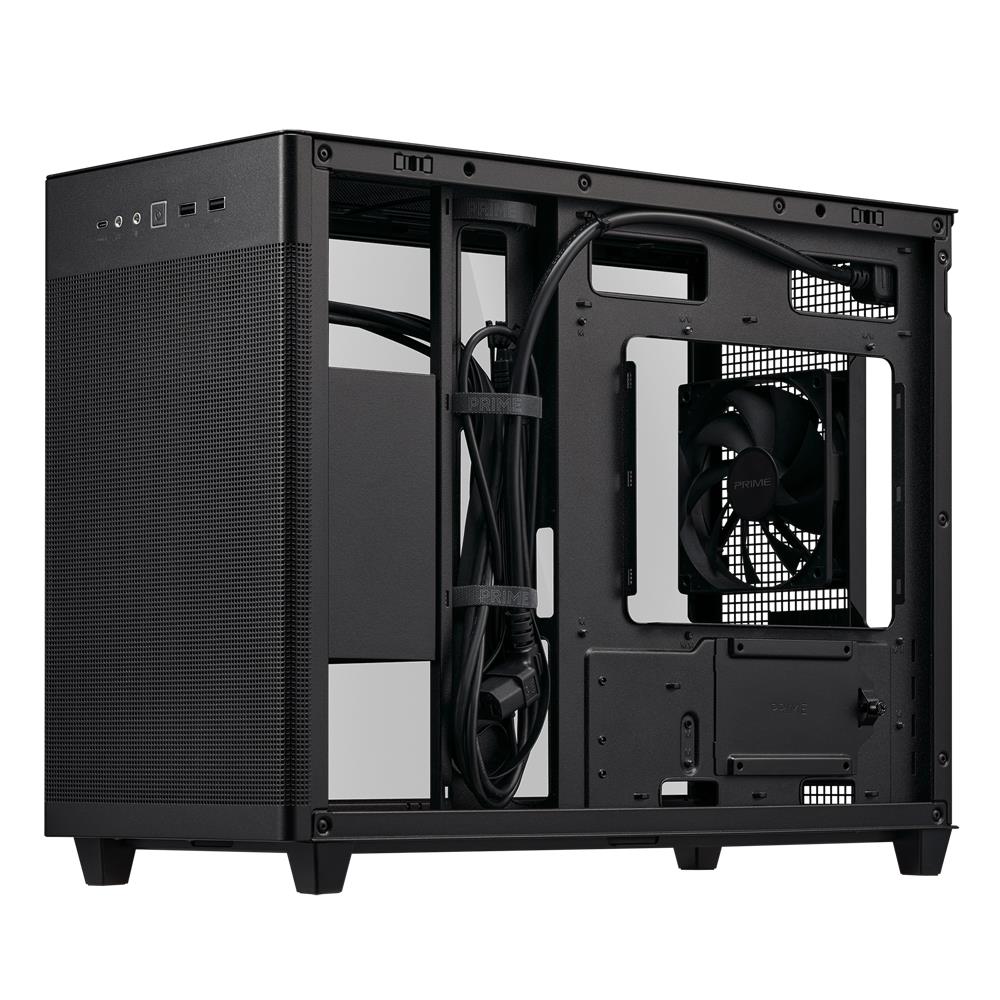 ASUS Prime AP201 Tempered Glass MicroATX Gehäuse schwarz