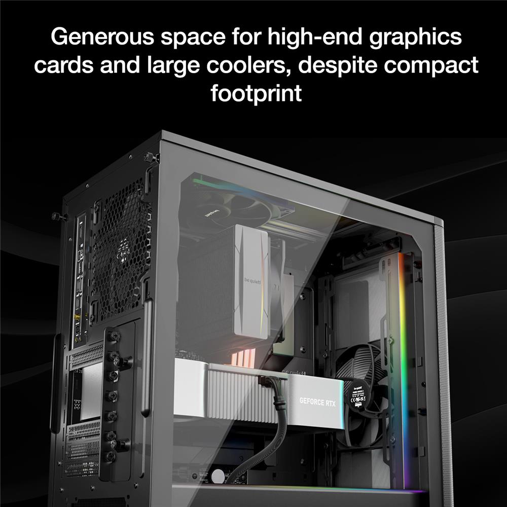 be quiet! Pure Base 501 DX Black PC-Gehäuse 3 vorinstallierte Pure Wings 3 140mm PWM-Lüfter