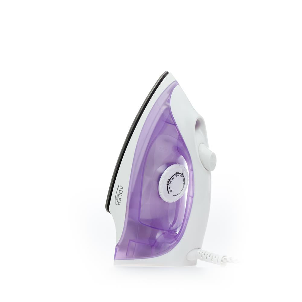 Adler Bügeleisen AD 5019 Dampfbügeleisen lila 1600W Antihaftbeschichtung, Temperatur einstellbar