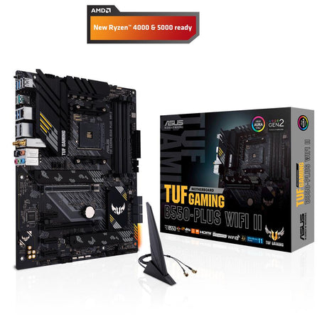 ASUS TUF GAMING B550M-PLUS WIFI II Mainboard Sockel Ryzen AM4 AMD mATX PCIe 4.0 dual M.2 WiFi6