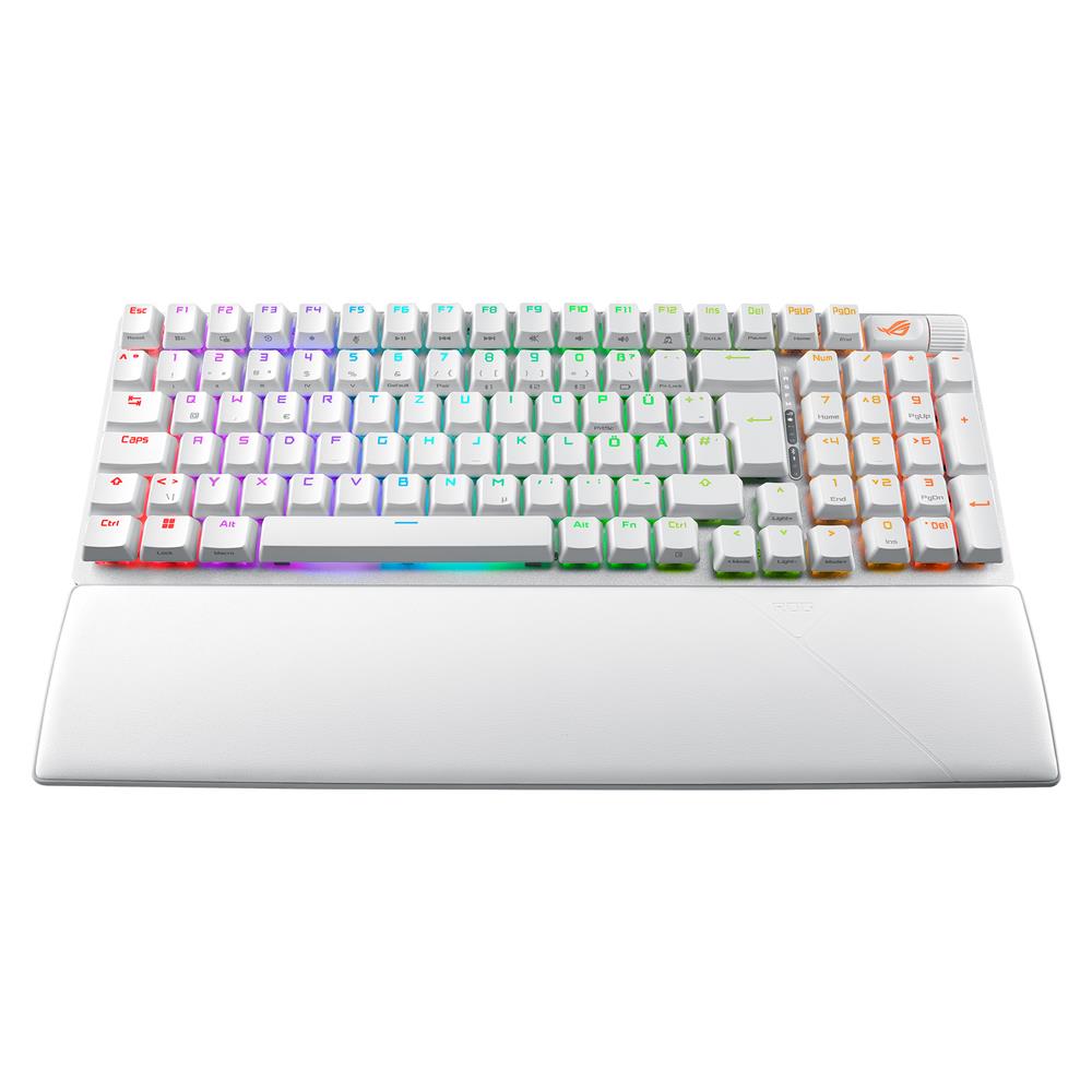 ASUS ROG Strix Scope II 96 Wireless White mechanische Gaming Tastatur, QWERTZ-Layout, weiß