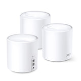 TP-Link Deco X60 AX3000 Wi-Fi 6 WLAN Mesh 3er Set Dualband 3000Mbit/s Reichweite bis zu 650m² Weiß