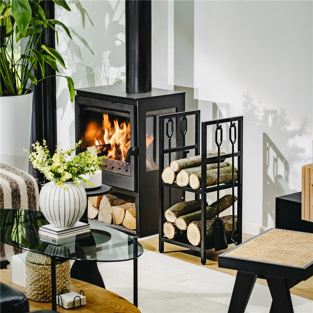 Adler AD6815 Feuerholzlager Stahl schwarz bis 80 kg