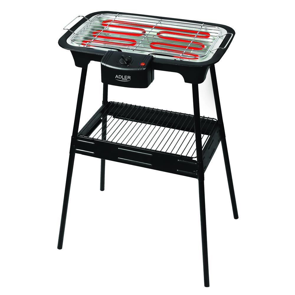 Adler AD 6602 Elektrogrill mit abnehmbarer Heizplatte, 2in1 Standgrill und Tischgrill