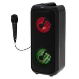 Adler AD 1903 Kabelloser Lautsprecher mit Radio Karaoke LED RGB beleuchtet schwarz