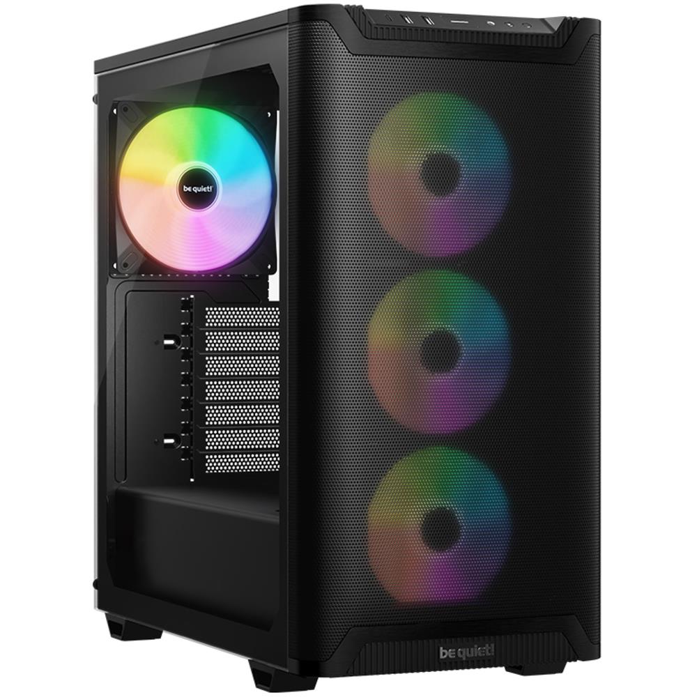 be quiet! Pure Base 501 LX Black PC-Gehäuse 4 vorinstallierte Light Wings PWM-Lüfter ARGB-Beleuchtung