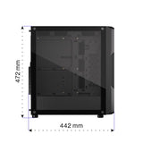 ENDORFY Regnum 400 ARGB, ATX PC-Gehäuse, inkl. 4x 120mm ARGB PWM-Lüfter, Seitenteil aus gehärtetem Glas | EY2A009