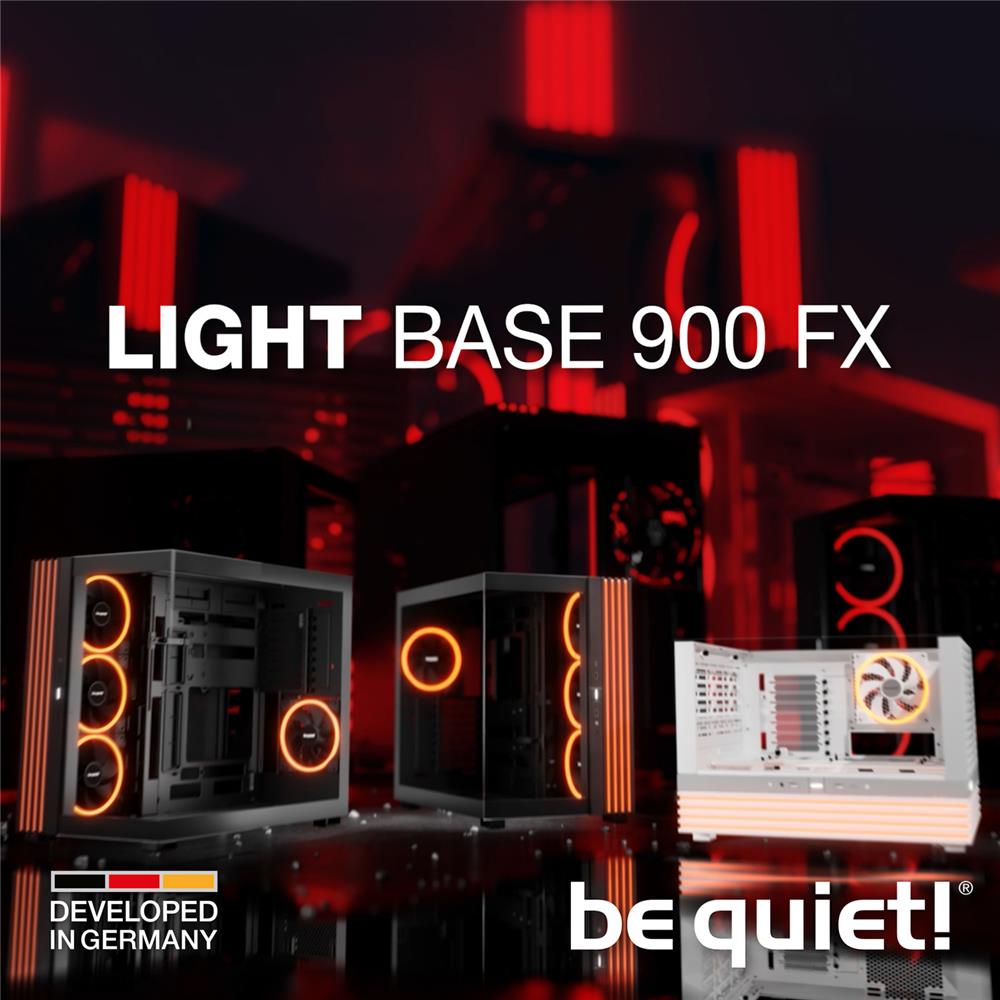 be quiet! Light Base 900 FX Black PC-Gehäuse atemberaubender Panorama-Blick Show Case