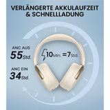 Edifier WH950NB – Premium Kabellose Over-Ear Kopfhörer mit aktiver Geräuschunterdrückung, Elfenbeinfarben