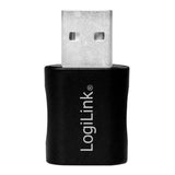 LogiLink USB Audio Adapter mit 3,5 mm TRRS Buchse externe Soundkarte Headset