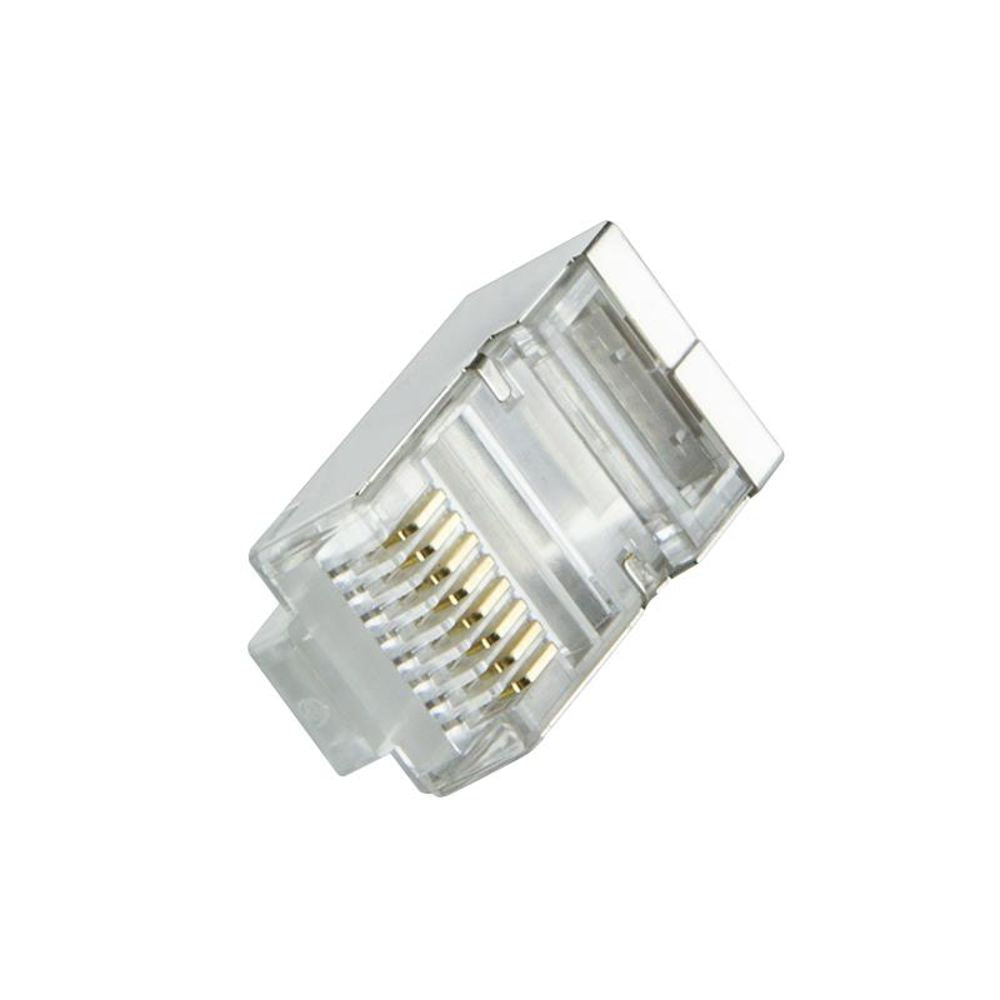 LogiLink RJ45-Modularstecker, Cat.6, geschirmt, graue Tülle, 100er Set