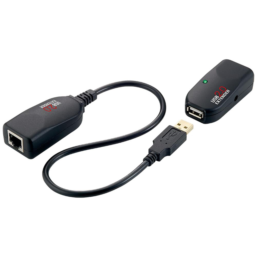 LogiLink USB 2.0-Cat.5-Extender, 50 m, Pigtail, schwarz