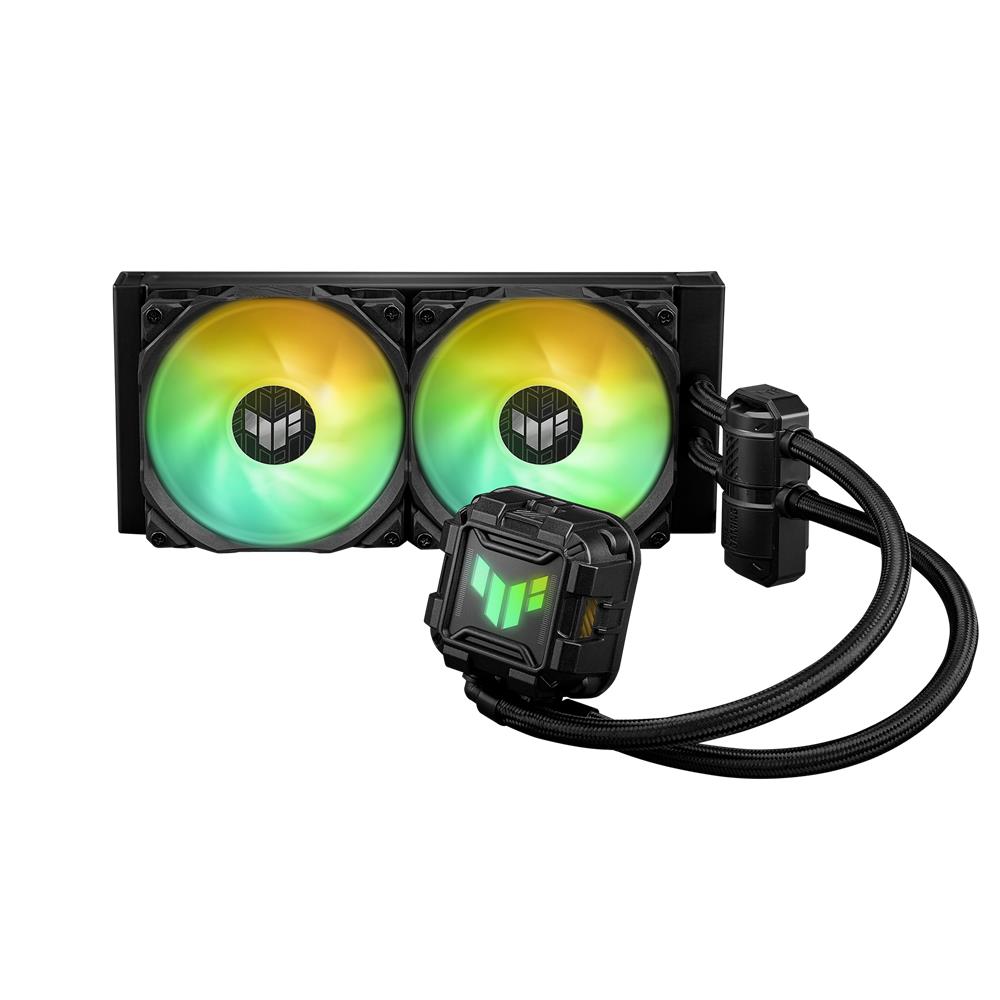 ASUS TUF Gaming LC II 240 ARGB All-in-One-Flüssig-CPU-Kühler (Aura Sync Beleuchtung, 2x TUF Gaming 120mm ARGB-Radiatorlüfter, schwarz)