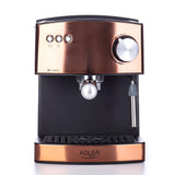 Adler AD 4404CR Espressomaschine Kupfer 850 Watt 15 bar Cappuccinomaschine Milchaufschäumer