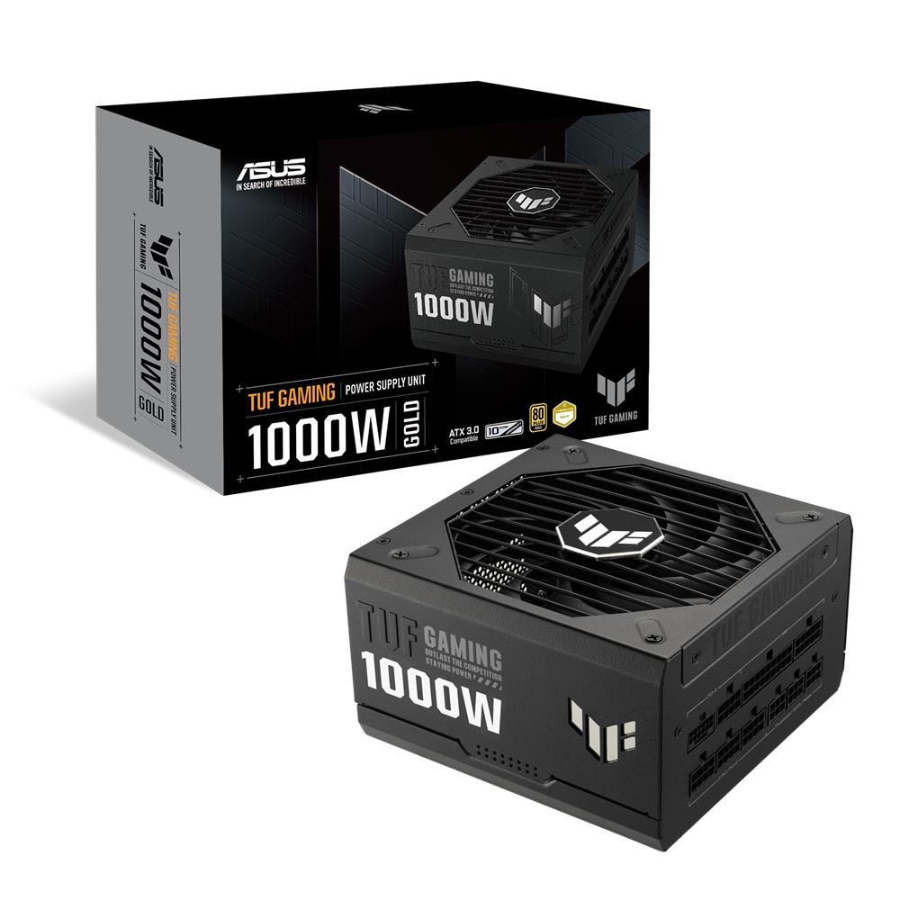 ASUS TUF Gaming 1000 Watt Gold, vollmodulares Netzteil, ATX 3.0-kompatibel, Axial-tech Lüfter