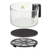 Adler AD 6316 Heißluftfritteuse mit Glasschüssel 3L Airfryer 8 Programme Timer weiß schwarz