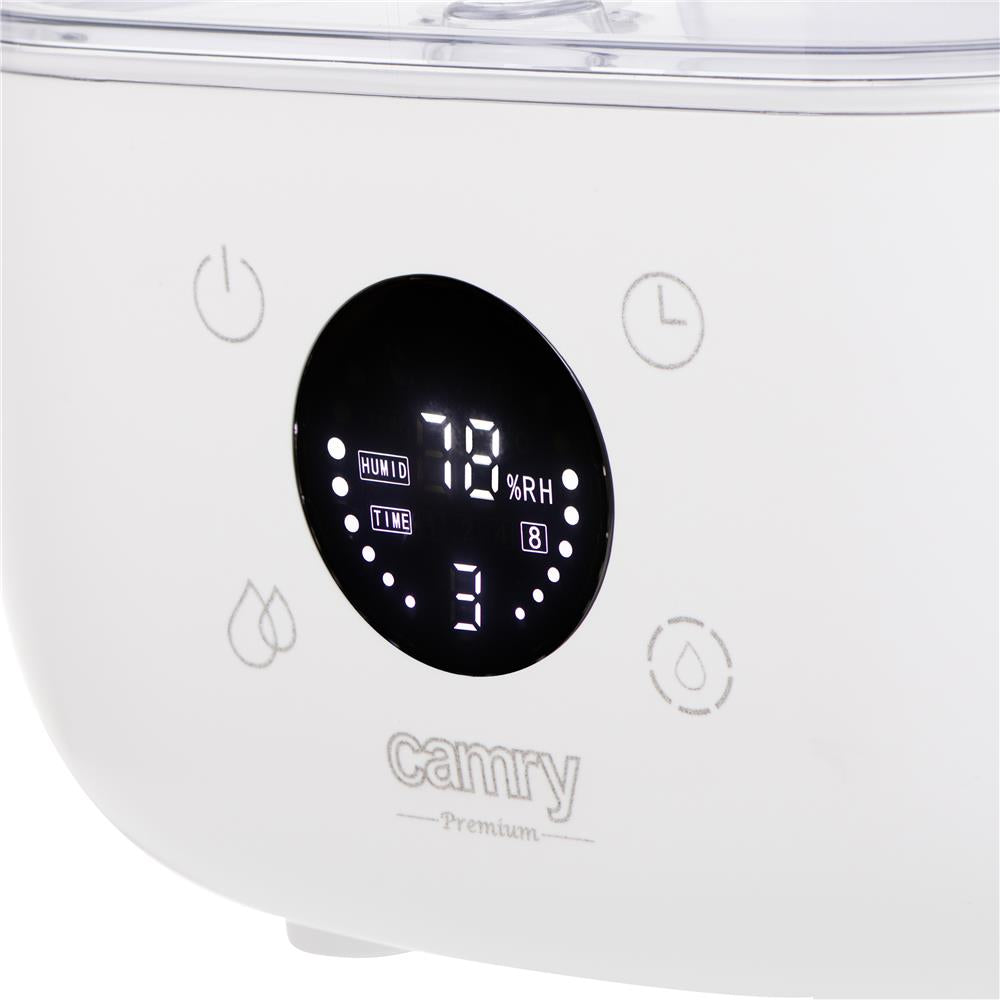 Camry CR 7973 Ultraschall-Luftbefeuchter weiß – 5 L, LED-Display, Aromatherapie