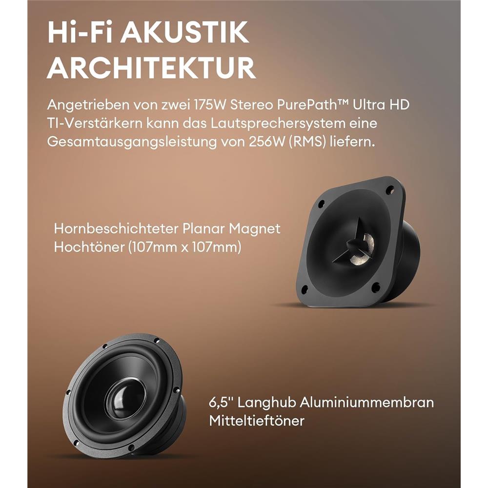 Edifier S3000MKII Bluetooth-Regallautsprechersystem mit 256W RMS Ausgangsleistung, Holzfarben