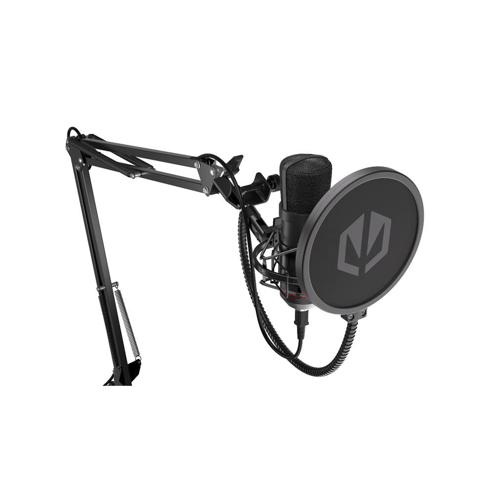 ENDORFY Solum USB Mikrofon Schwarz mit Anti Shock Montage und Gelenkarm