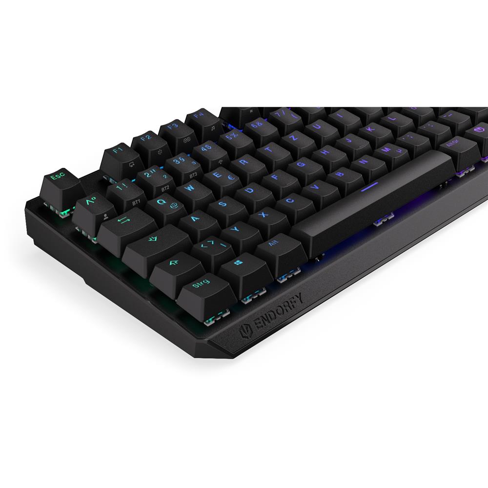 ENDORFY Keyboard Thock TKL Wireless, DE-Layout, Tastatur, Kabellos, Schwarz, Beleuchtet