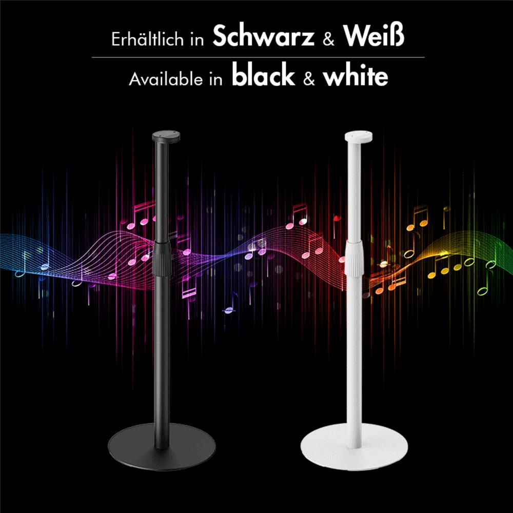 LogiLink Lautsprecherständer für SONOS ERA 100 & 300, höhenverstellbar, max. 5 kg, Schwarz