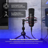 ENDORFY Solum T USB Mikrofon Schwarz mit Anti Shock Montage und Stativ