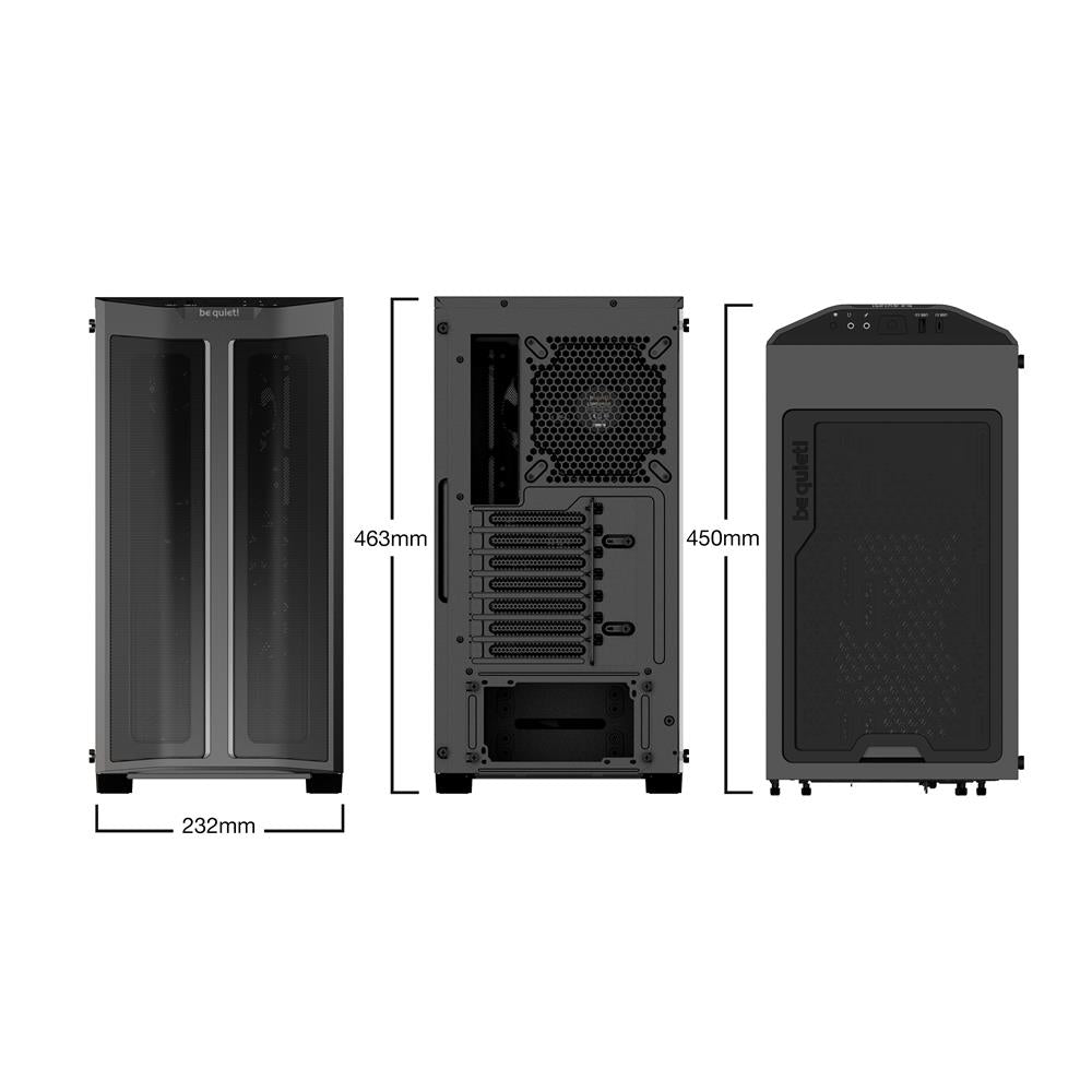 be quiet! PURE BASE 500 FX Black PC-Gehäuse mit ARGB-Beleuchtung BGW43