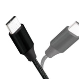 LogiLink USB 2.0 Type-C Kabel, C/M zu USB-A/M, Stoff, Verbindungskabel, schwarz, 1 m