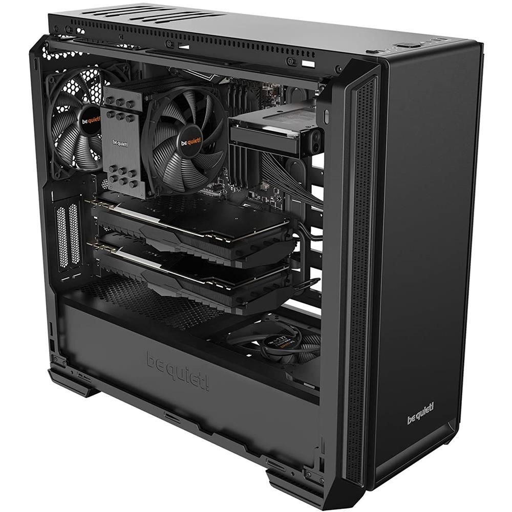 be quiet! Silent Base 601 Black PC-Gehäuse, 2x Pure Wings 2 140mm Lüfter, bis 360mm Radiator