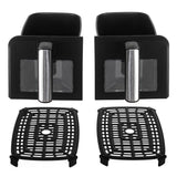 Adler AD 6315 Doppel Heißluftfritteuse mit Sichtfenster 8L Airfryer 2 Fächer schwarz